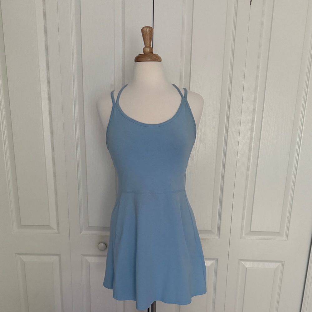 Old Navy Light Blue Athletic Dress w/ Built-In Bra & Shorts | Size Medium